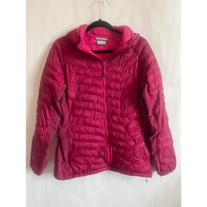Columbia Women's Powder Lite Jacket Hooded Raspberry Pink Size XL Womens